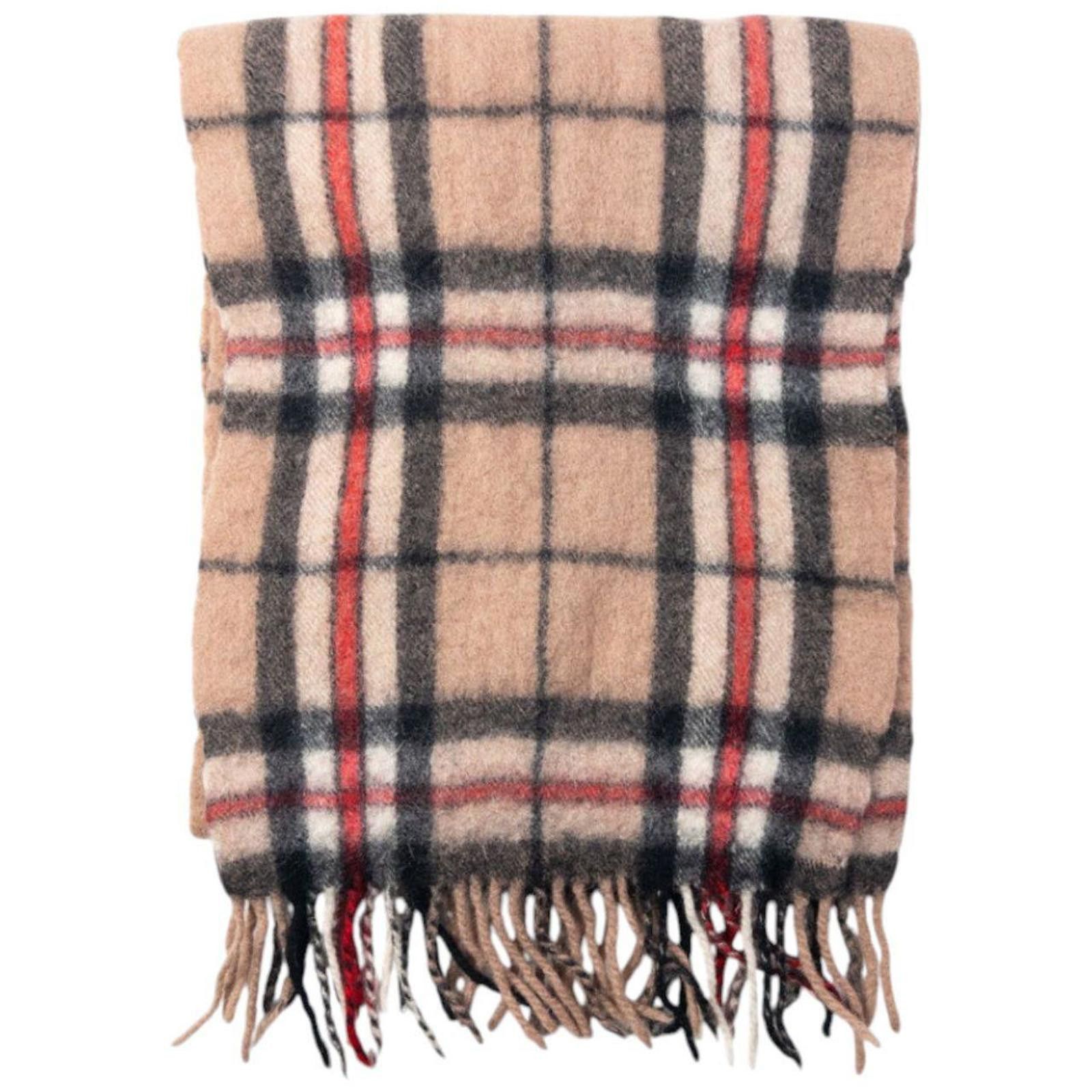 Burberry Vintage Burberry Nova Check Wool Tassel Scarf Size ONE SIZE - 1 Thumbnail