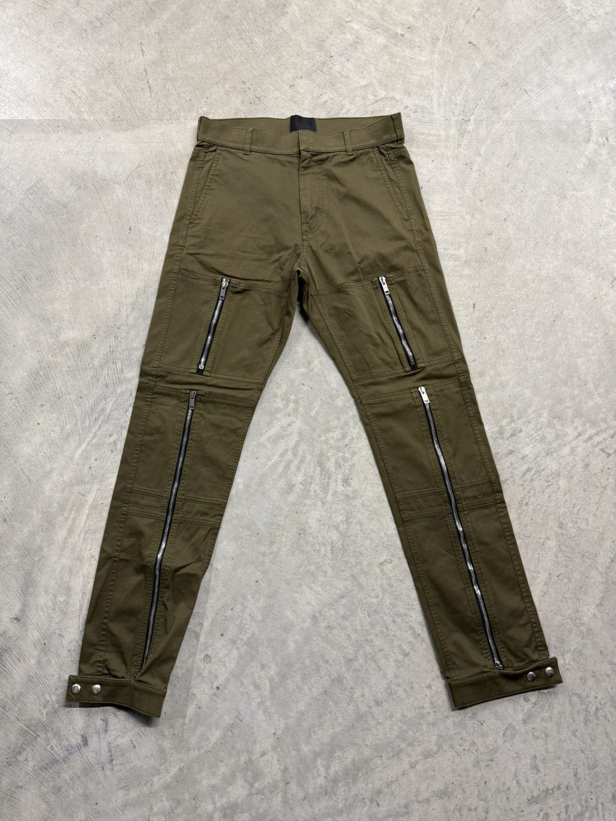 Givenchy Olive Zip Cargo Pants