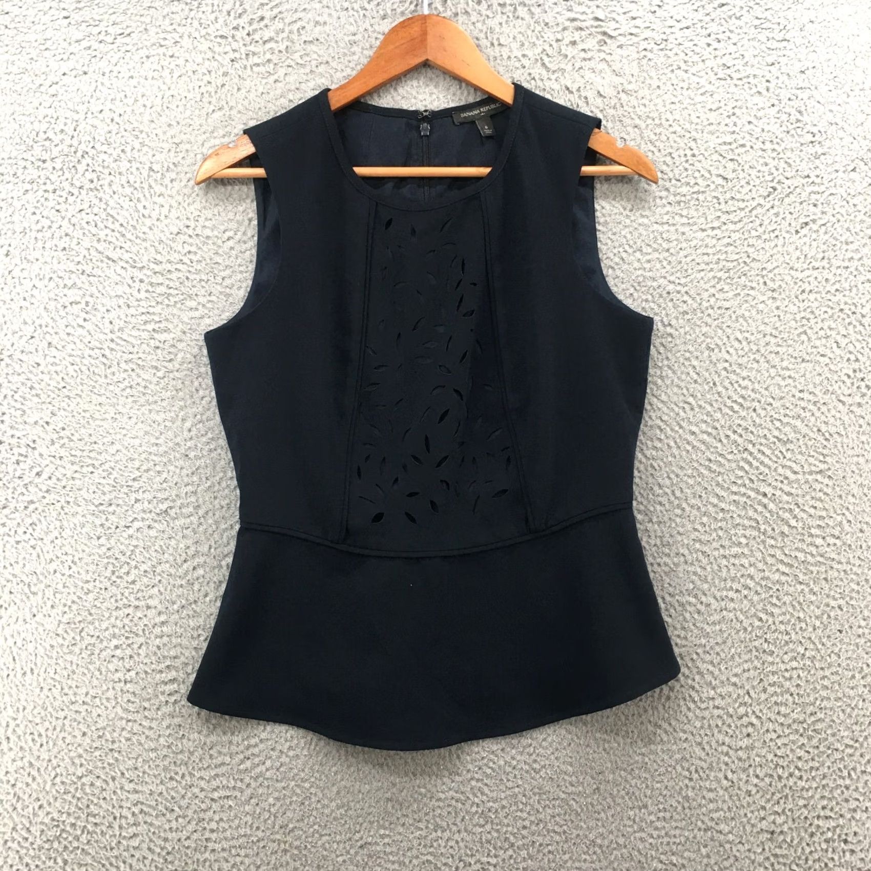 Banana Republic Banana Republic Blouse Womens 6 Blue Sleeveless Peplum Formal Pullover Shirt Size M / US 6-8 / IT 42-44 - 2 Thumbnail