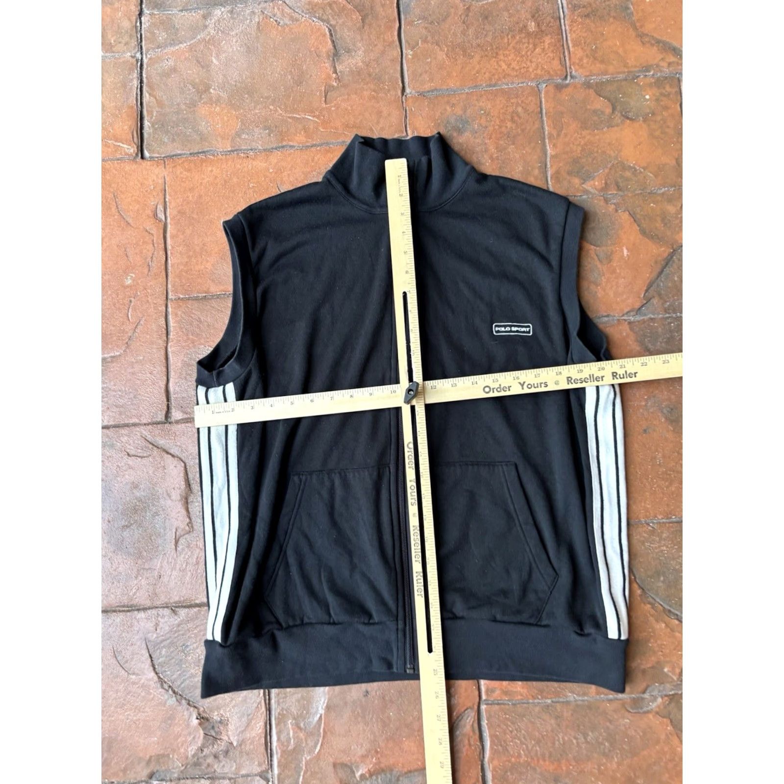 Polo Ralph Lauren VINTAGE Polo Sport Ralph Lauren Full Zip Up Sweater Vest Men’s Large Black Golf Polo by Ralph Lauren Vest Bomber Jacket Shirt? Size US L / EU 52-54 / 3 - 4 Thumbnail