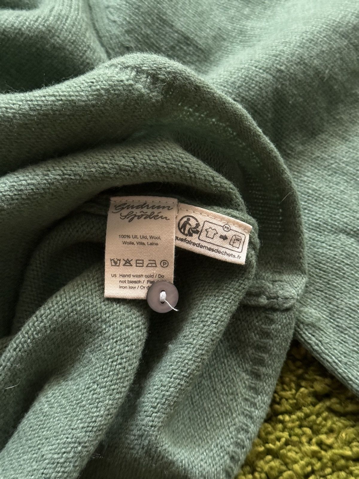 Designer Gudrun Sjoden avant Garde 100% wool cardigan sweater Size M / US 6-8 / IT 42-44 - 3 Thumbnail