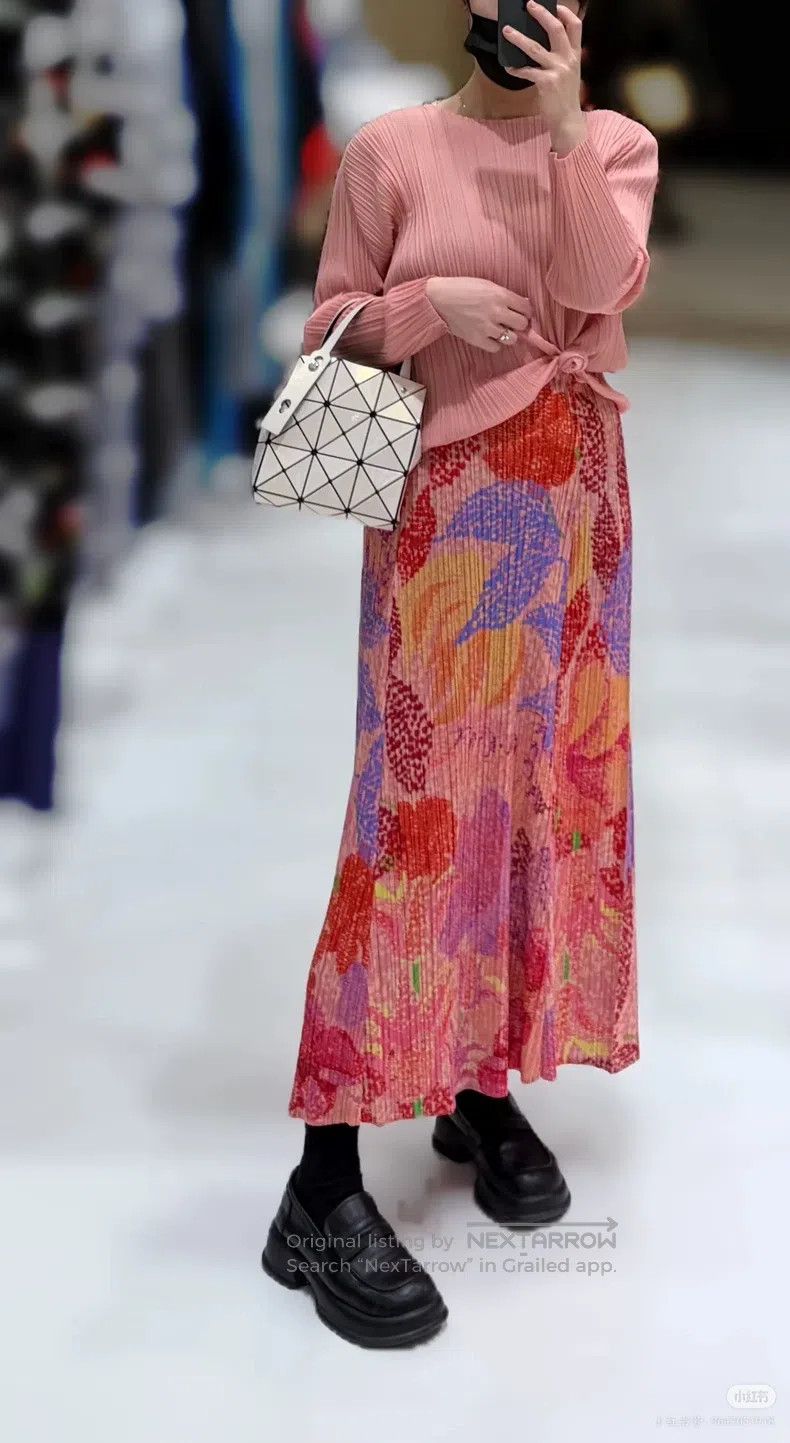 Issey Miyake Issey Miyake size:3 Pink Skirt Size 23" - 9 Thumbnail