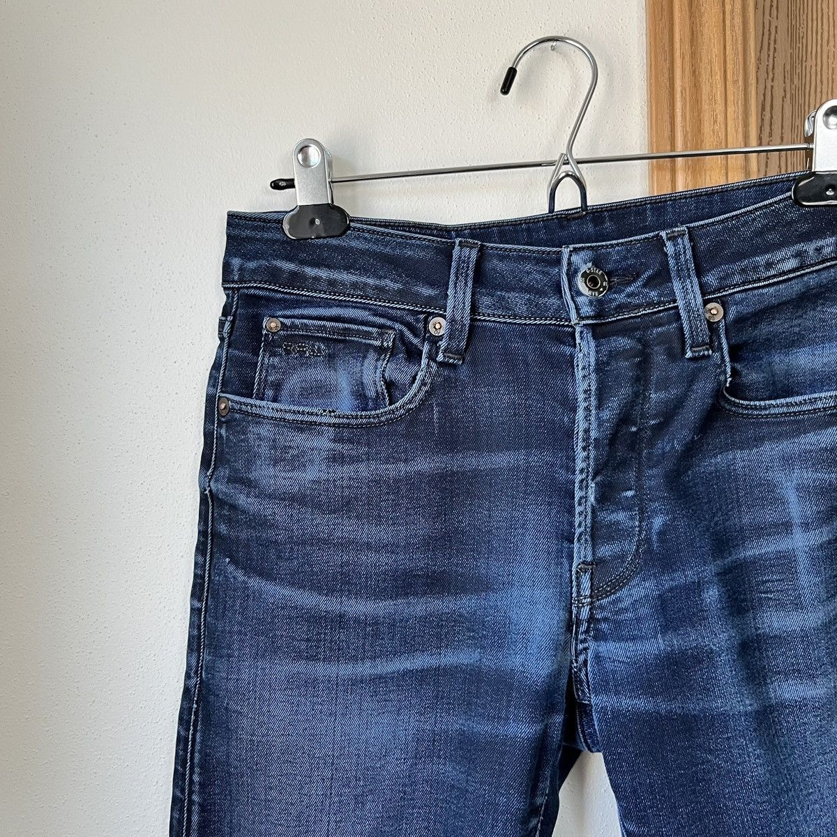 G-Star G Star Raw 3301 Slim Men’s Jeans Deep Blue Size US 29 - 3 Thumbnail