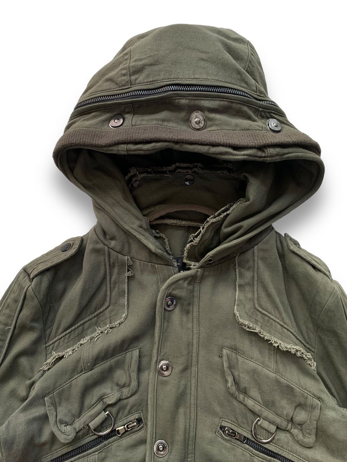 If Six Was Nine Jack Rose Luv Maison Mulitpockets Hooded Bondage Punk Jacket Size US S / EU 44-46 / 1 - 5 Thumbnail