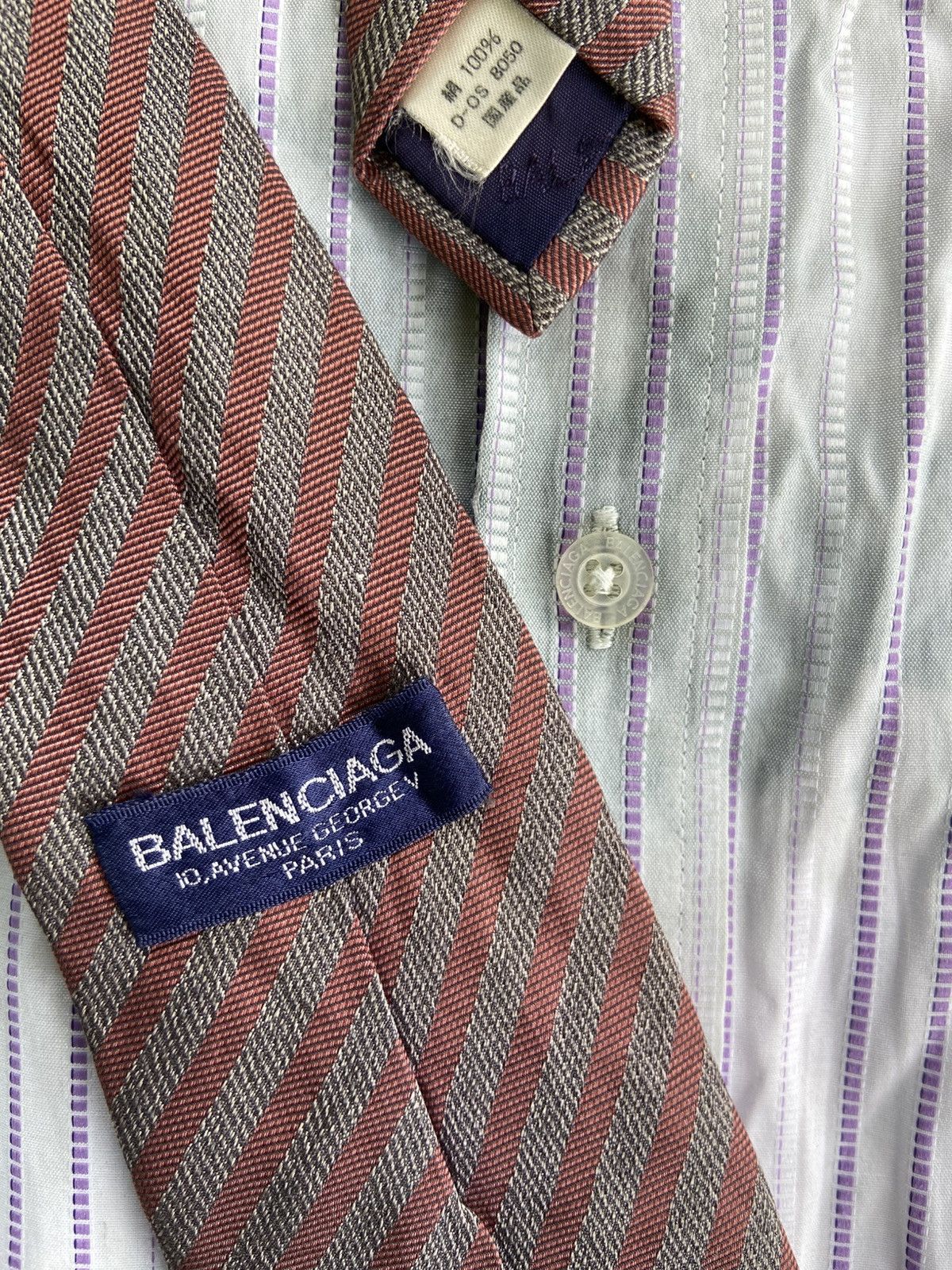 Vintage Vintage 90s Balenciaga Double layer shirt destroyed Size US L / EU 52-54 / 3 - 10 Thumbnail