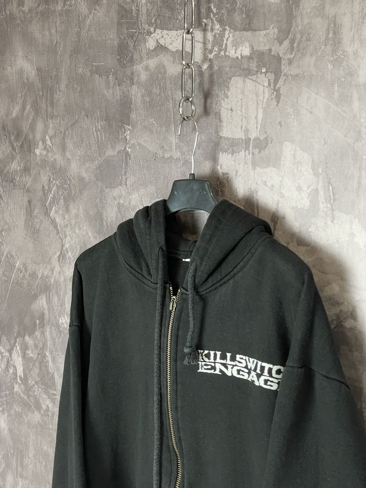 Band Tees × Vintage Crazy Vintage Y2K Killswitch Engage Skull Zip Up Hoodie Rare Size US L / EU 52-54 / 3 - 6 Thumbnail