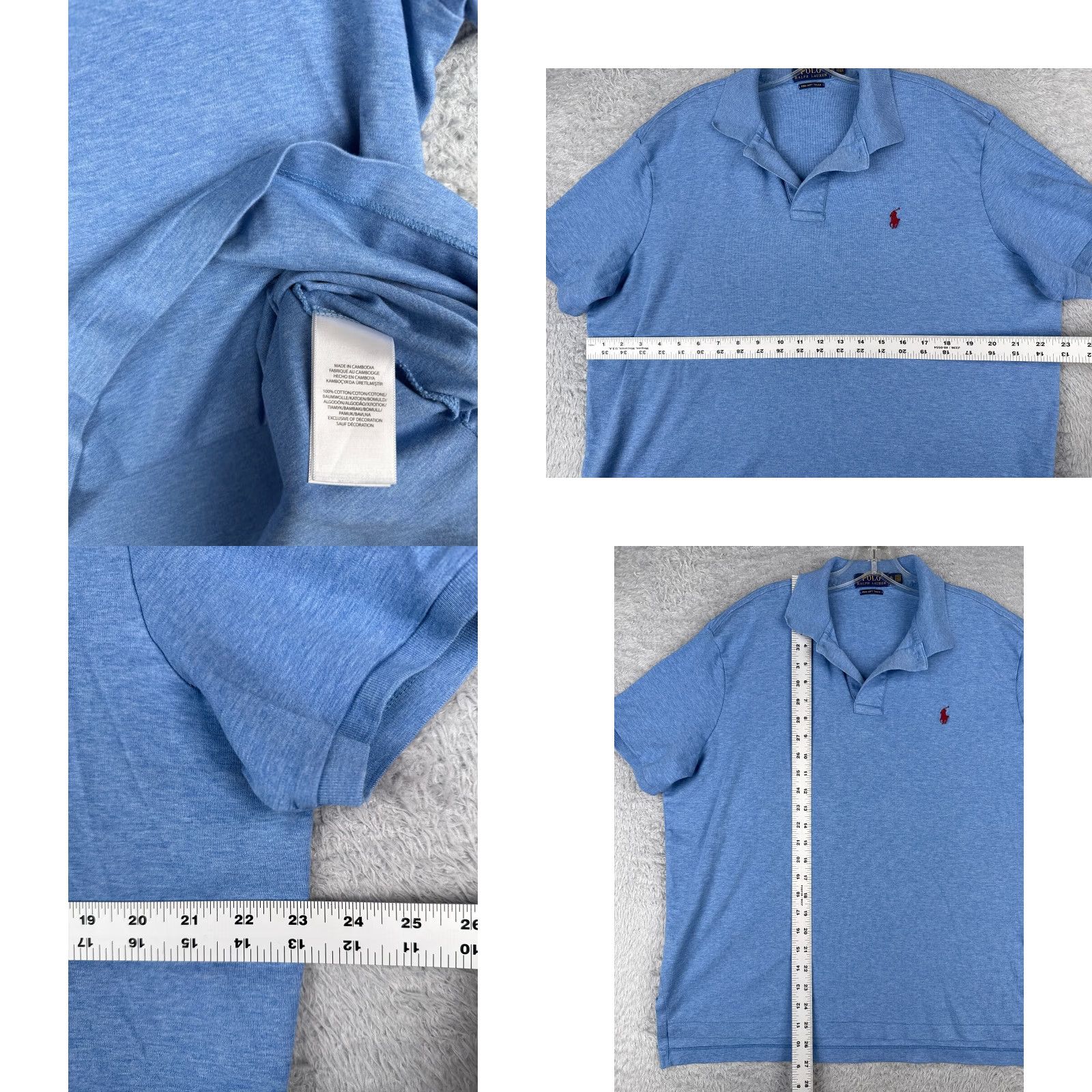Ralph Lauren Ralph Lauren Polo Shirt Men XL Blue Pima Soft Cotton Short Sleeve Size US XL / EU 56 / 4 - 8 Thumbnail