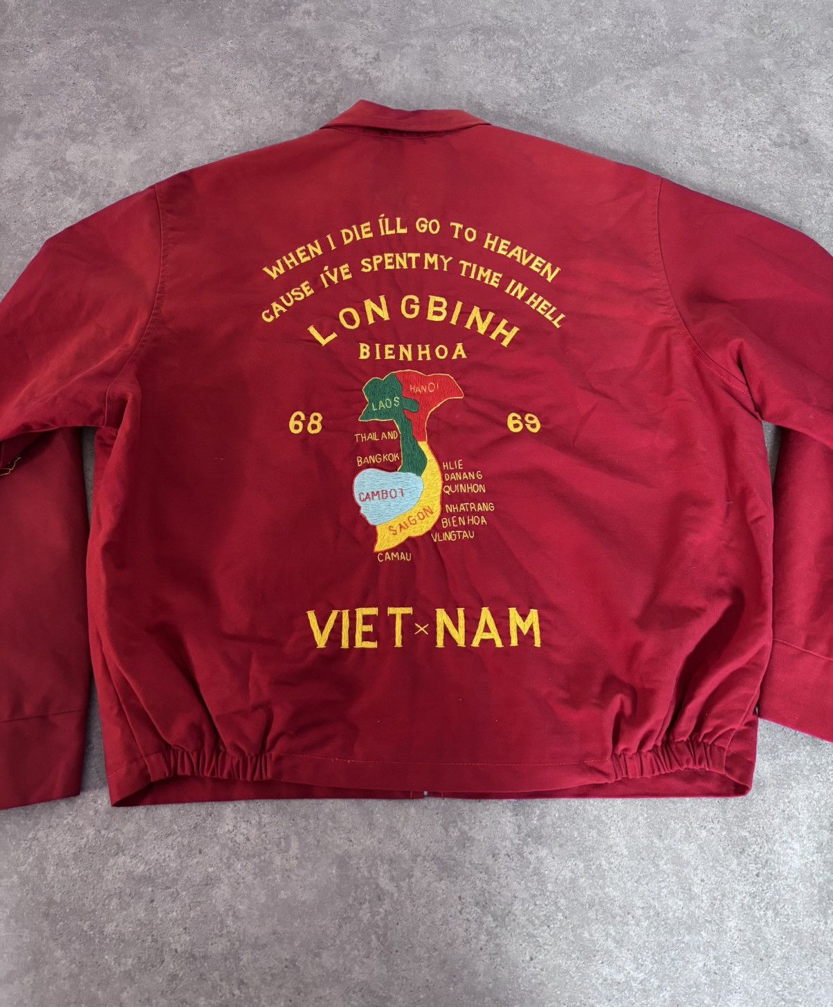Vintage Vietnam War Souvenir Jacket 1968–69 Embroidered – Size M Size US M / EU 48-50 / 2 - 1 Thumbnail