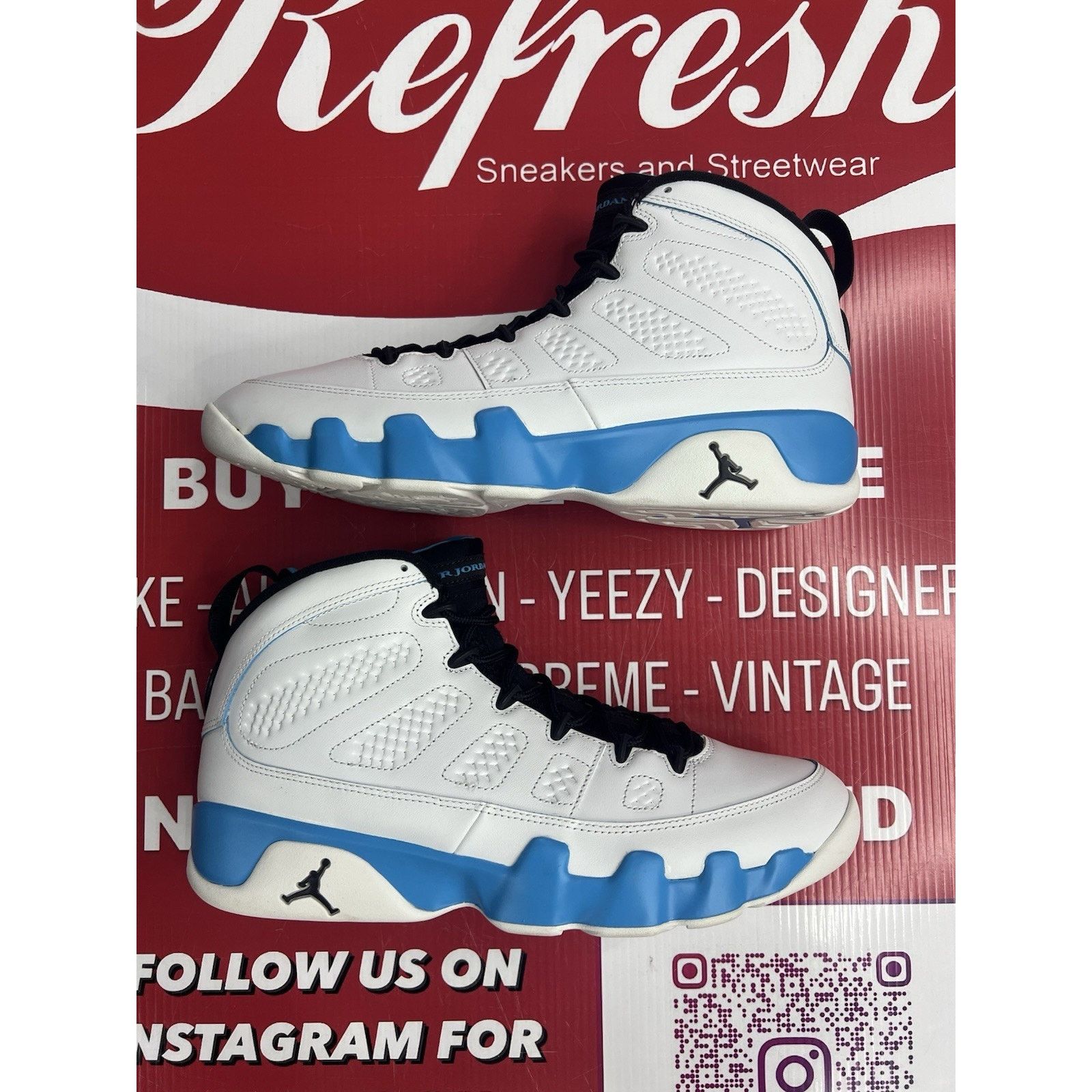 Jordan Brand Air Jordan 9 Retro Powder Blue (2024) Size 12 (F08992-101) Size US 12 / EU 45 - 2 Thumbnail