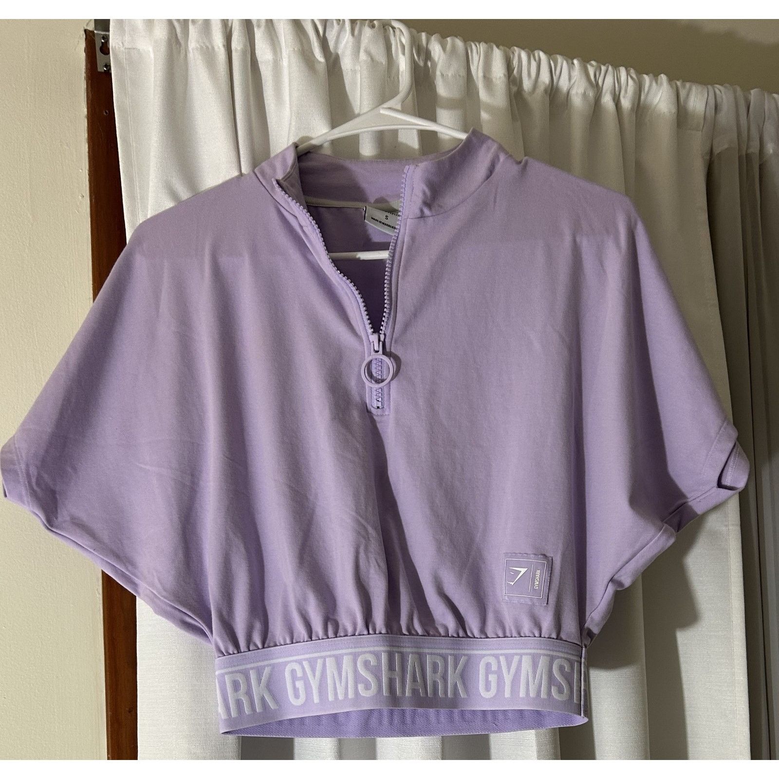 Gymshark Women's AW Gymshark Recess Crop Zip Size Small-Lilac Purple Size 27" / US 4 / IT 40 - 3 Thumbnail