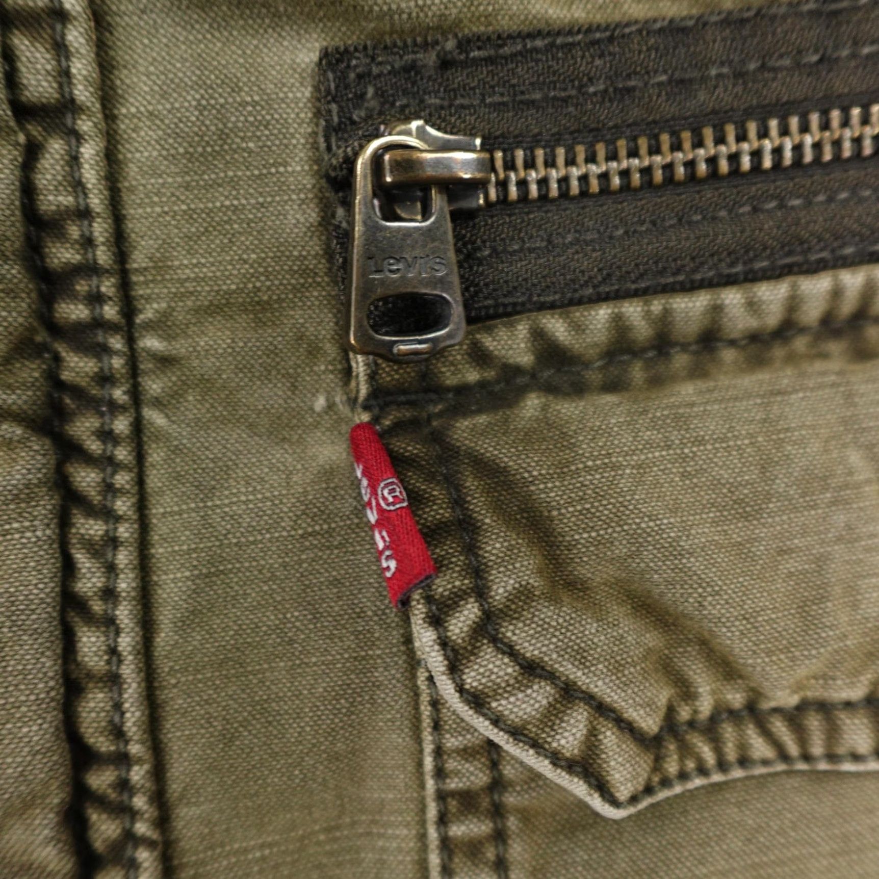 Levi's Levis Jacket Mens XL Tall Green Canvas Military Field Coat Quilted Lined Zip Up Size US XL / EU 56 / 4 - 4 Thumbnail