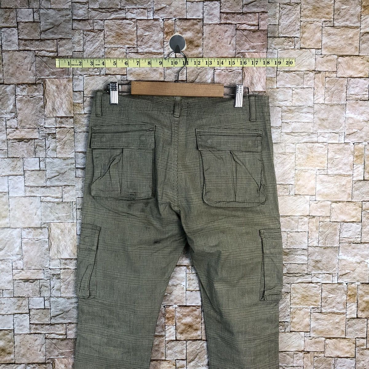 Beams Plus Beams Grey Checkred Cargo Multipocket Pants #A584 Size US 31 - 11 Thumbnail