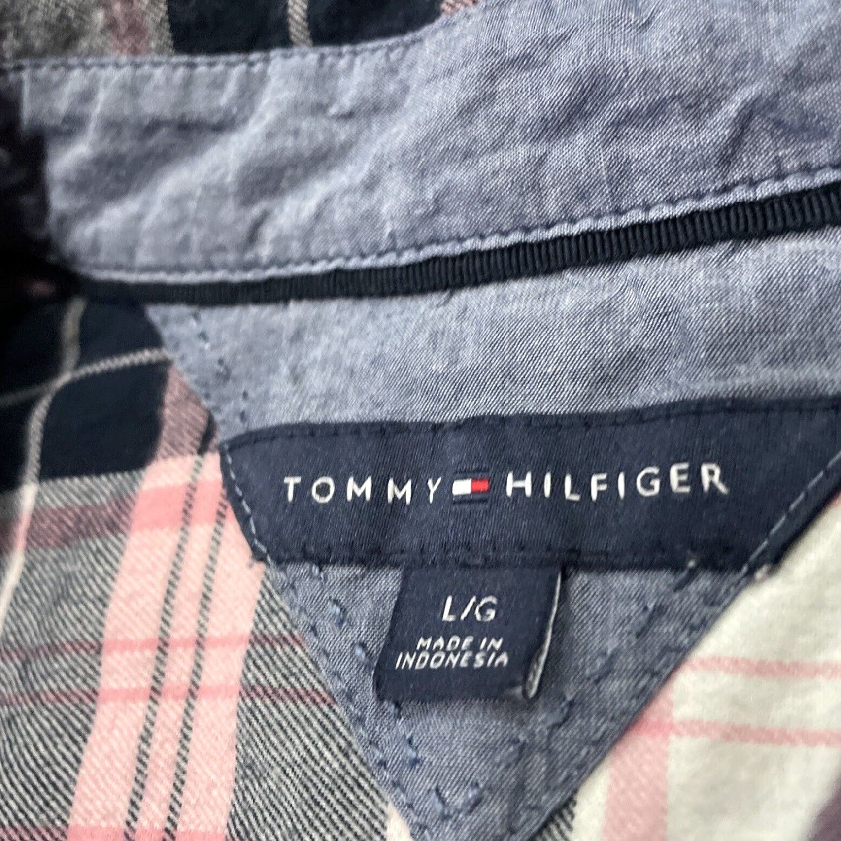 Tommy Hilfiger TOMMY HILFIGER Henley Shirt Women L Pink Plaid Western Surf Girl Y2K Sporty All Seasons Breathable Button-Up Casual Shirt Size L / US 10 / IT 46 - 6 Thumbnail