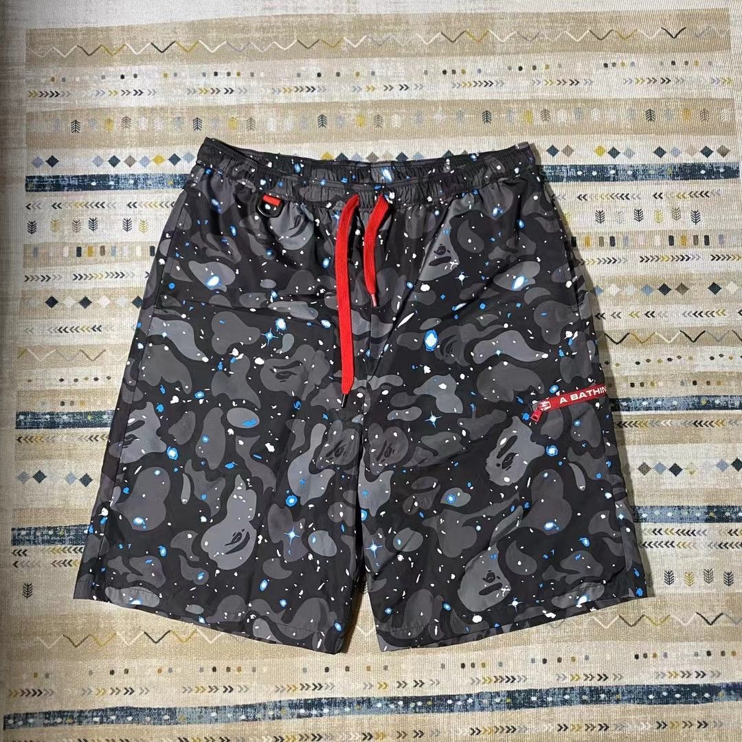 image of Bape Space Camo Shorts in Black, Men's (Size 36)