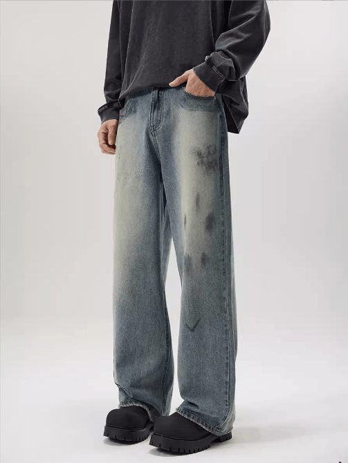 Japanese Brand × Jean American retro hip-hop graffiti dirtyfit jeans Size US 32 / EU 48 - 3 Thumbnail