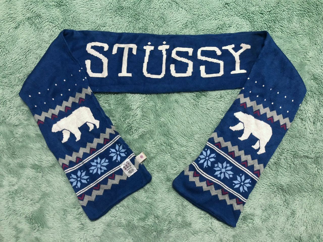 Stussy RARE💥 STUSSY BEAR SPELL OUT MUFFLER SCARF Size ONE SIZE - 2 Thumbnail