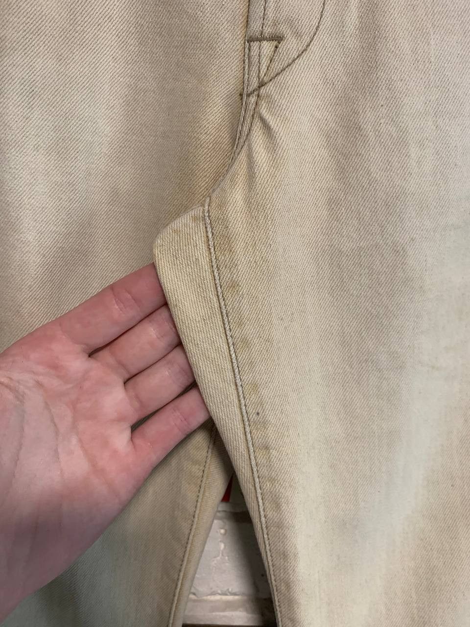 Marithe + Francois Girbaud Marithe Francois Girbaud Beige Denim Size 29 Straight Size US 29 - 6 Thumbnail