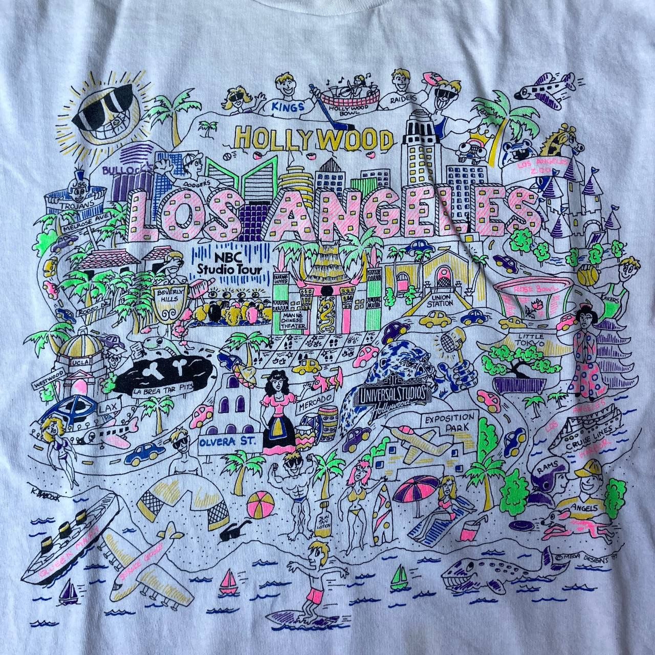 Arts & Science Vintage 90s Los Angeles Hollywood California Art Tee Size US XL / EU 56 / 4 - 4 Thumbnail