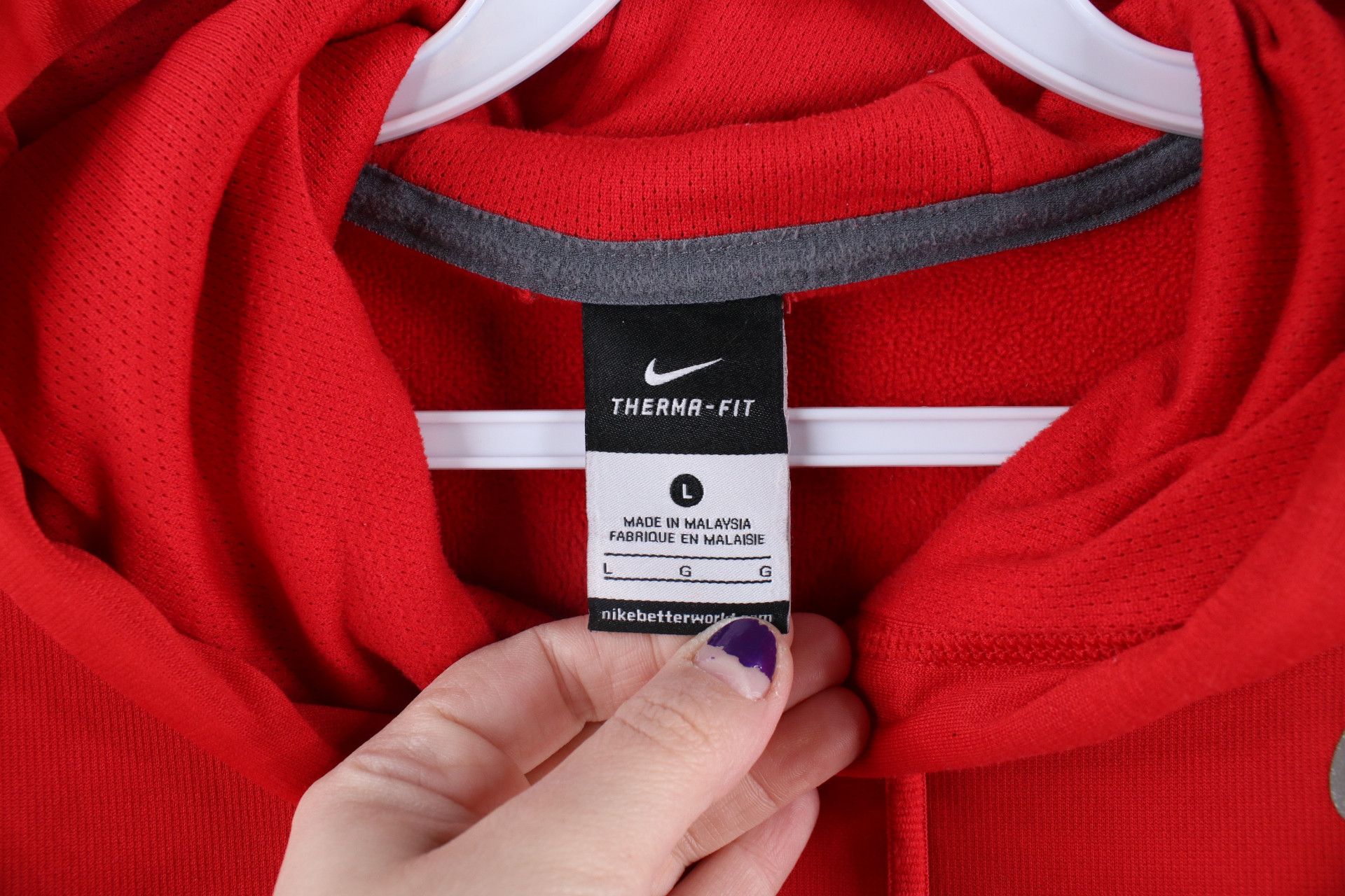 Nike Nike Distressed Spell Out Ohio State University Hoodie Red Size US L / EU 52-54 / 3 - 10 Thumbnail