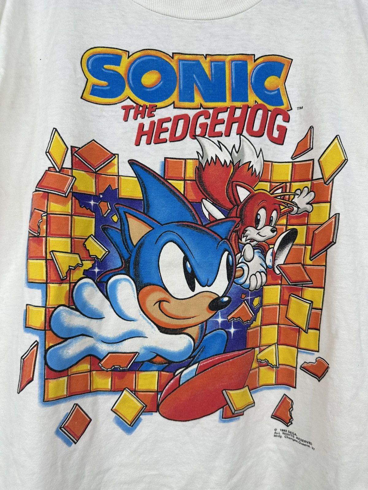 Cartoon Network × Playstation × Vintage Vintage 90s Sonic The Hedgehog Sega Tee Size US XS / EU 42 / 0 - 3 Thumbnail