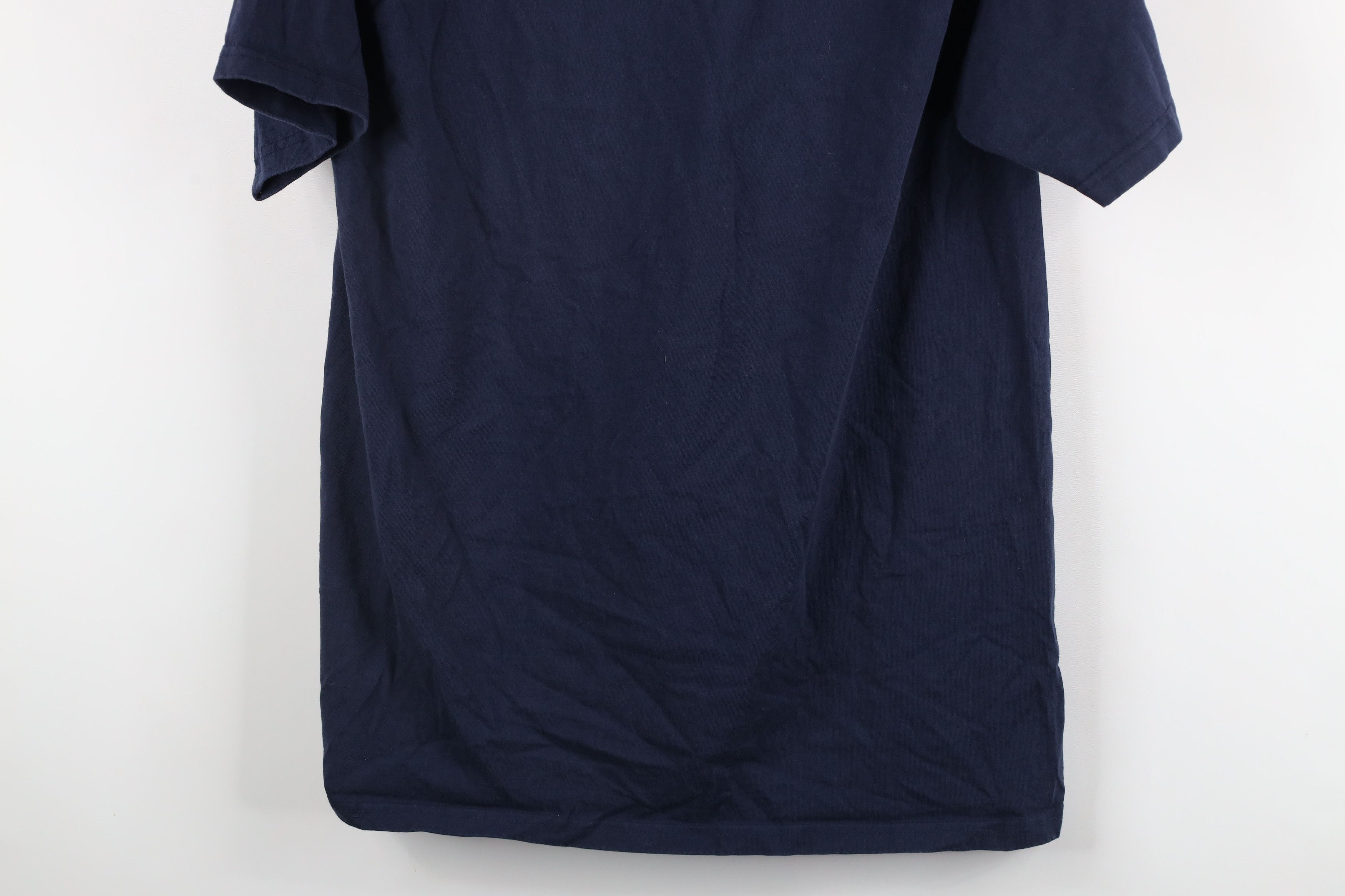 Vintage Vintage 90s Streetwear Heavyweight Cotton T-Shirt Navy Blue Size US XL / EU 56 / 4 - 8 Thumbnail