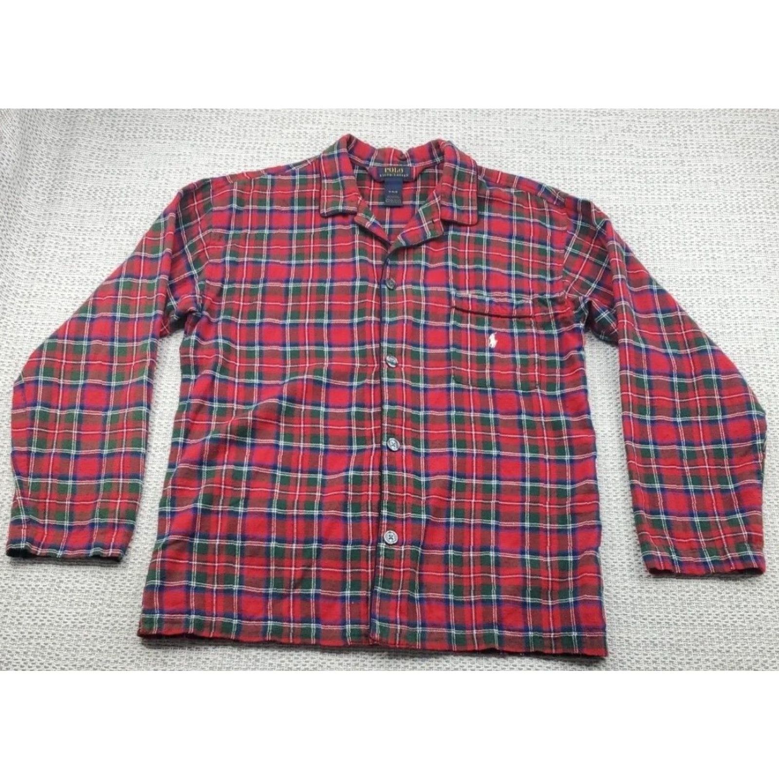Polo Ralph Lauren Polo Ralph Lauren Mens Medium Plaid Pajama Sleepwear Button Up Shirt Cotton Size US M / EU 48-50 / 2 - 2 Thumbnail