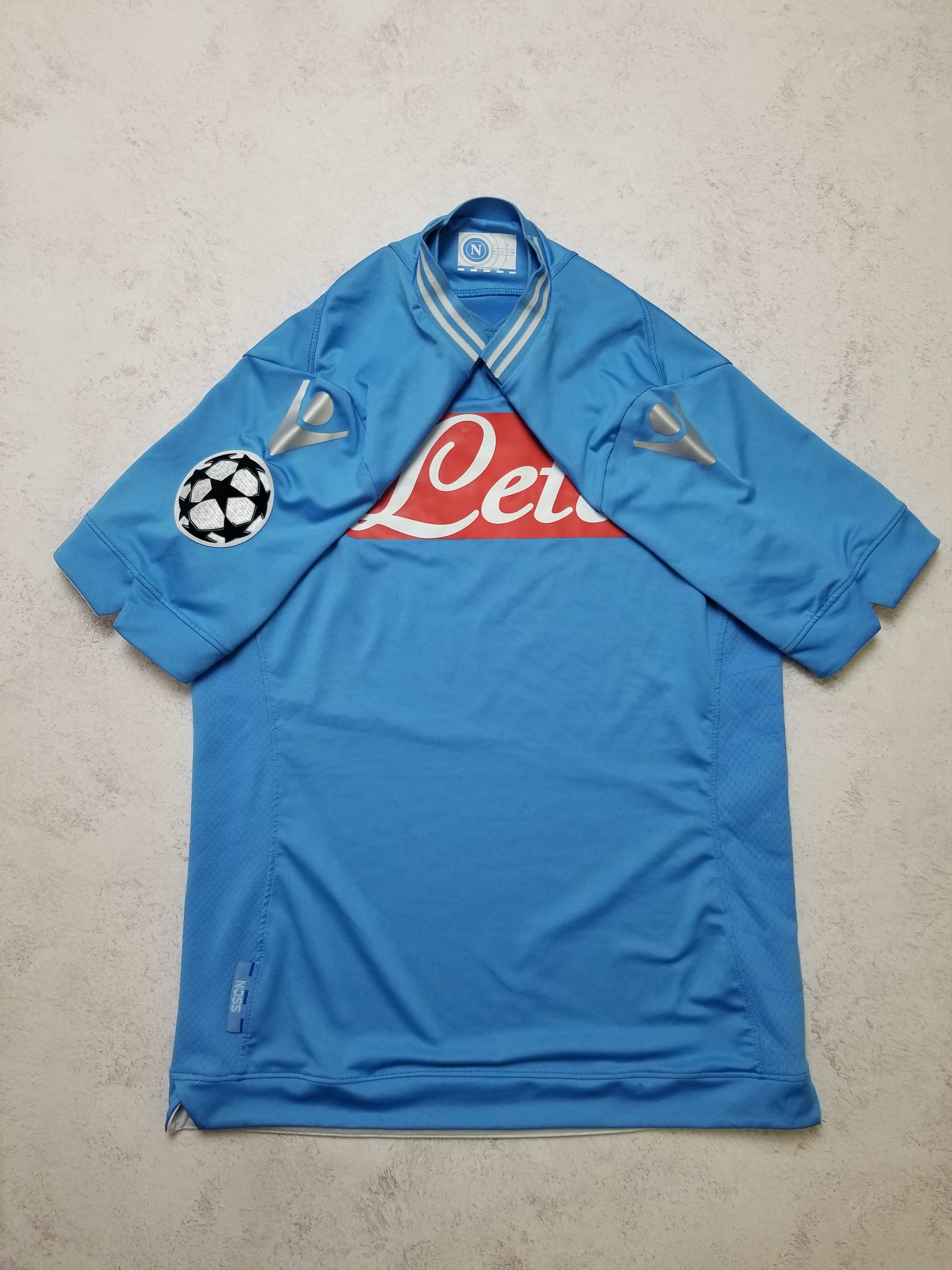 Macron Macron 2013-14 SSC Napoli Football Shirt Jersey Size US S / EU 44-46 / 1 - 2 Thumbnail