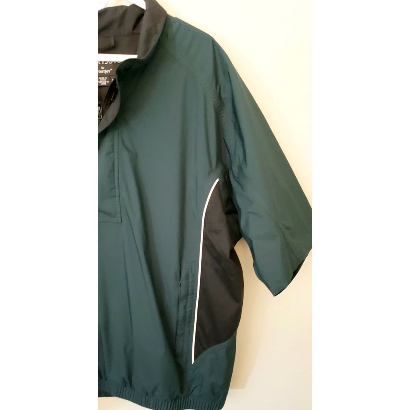 Footjoy FootJoy DryJoy Men's XL Golf Jacket Green Black s/sleeve Pullover Rain Jacket Size US XL / EU 56 / 4 - 4 Thumbnail