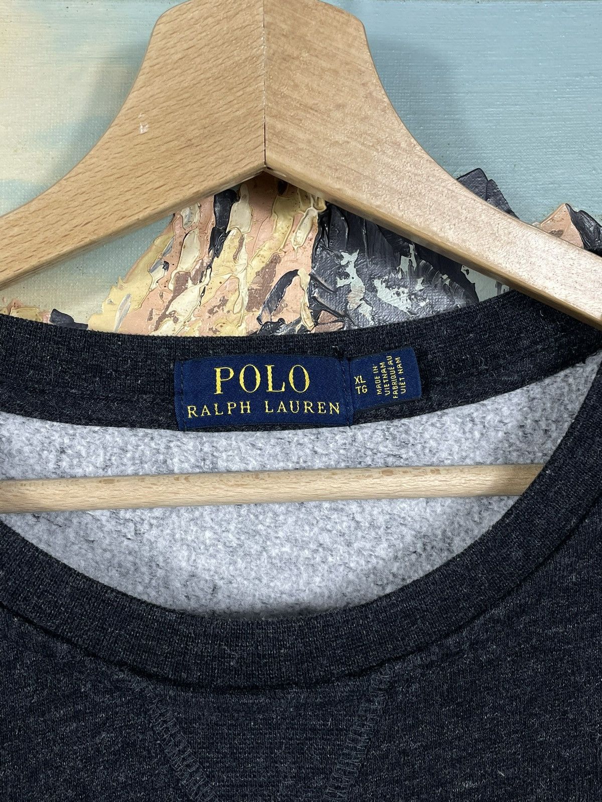Designer × Polo Ralph Lauren × Ralph Lauren Polo Ralph Lauren Dark Grey Crewneck Sweater Kanye West Size US XL / EU 56 / 4 - 6 Thumbnail