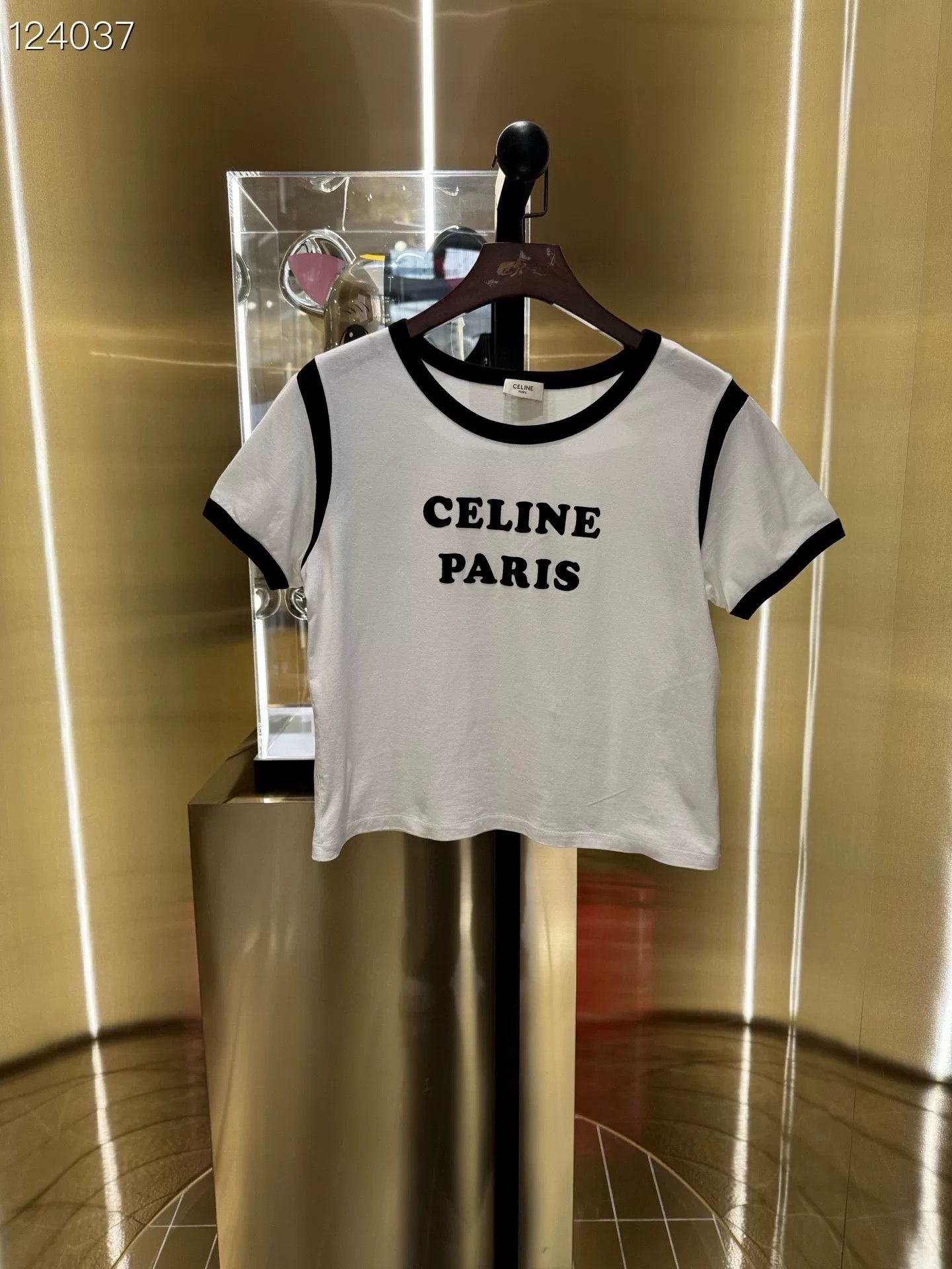 Celine Celine Short-Sleeve Logo T-Shirt Size L / US 10 / IT 46 - 1 Thumbnail