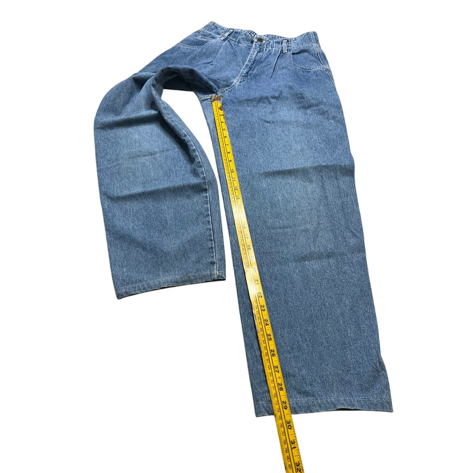 Vintage Vintage Lizwear Women’s Wide Leg Blue Denim Jeans Sz 10 Size 32" / US 10 / IT 46 - 8 Thumbnail