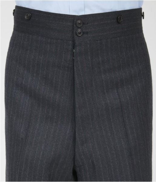 Maison Margiela o1w1db11225 Barathea Wool Trousers in Dark Grey Size US 34 / EU 50 - 3 Thumbnail