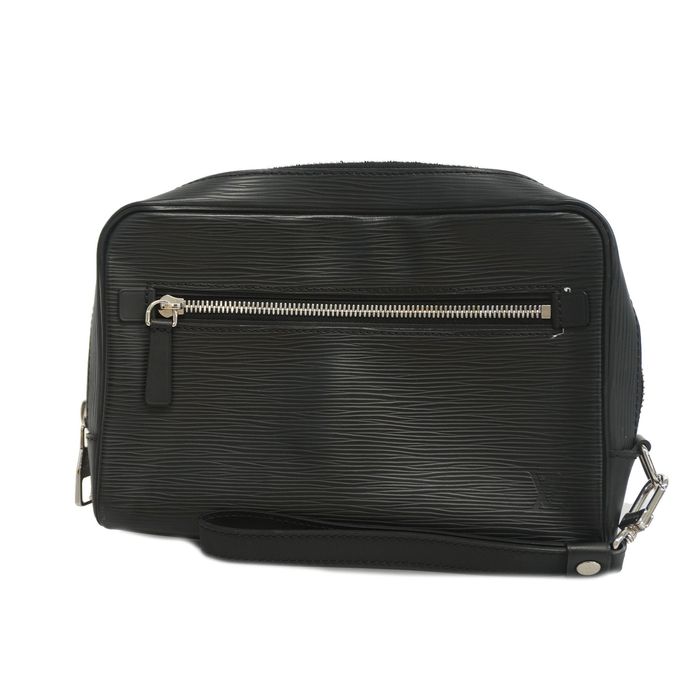 Auth Louis Vuitton Taiga Bellaia M32592 Men's Clutch Bag Ardoise