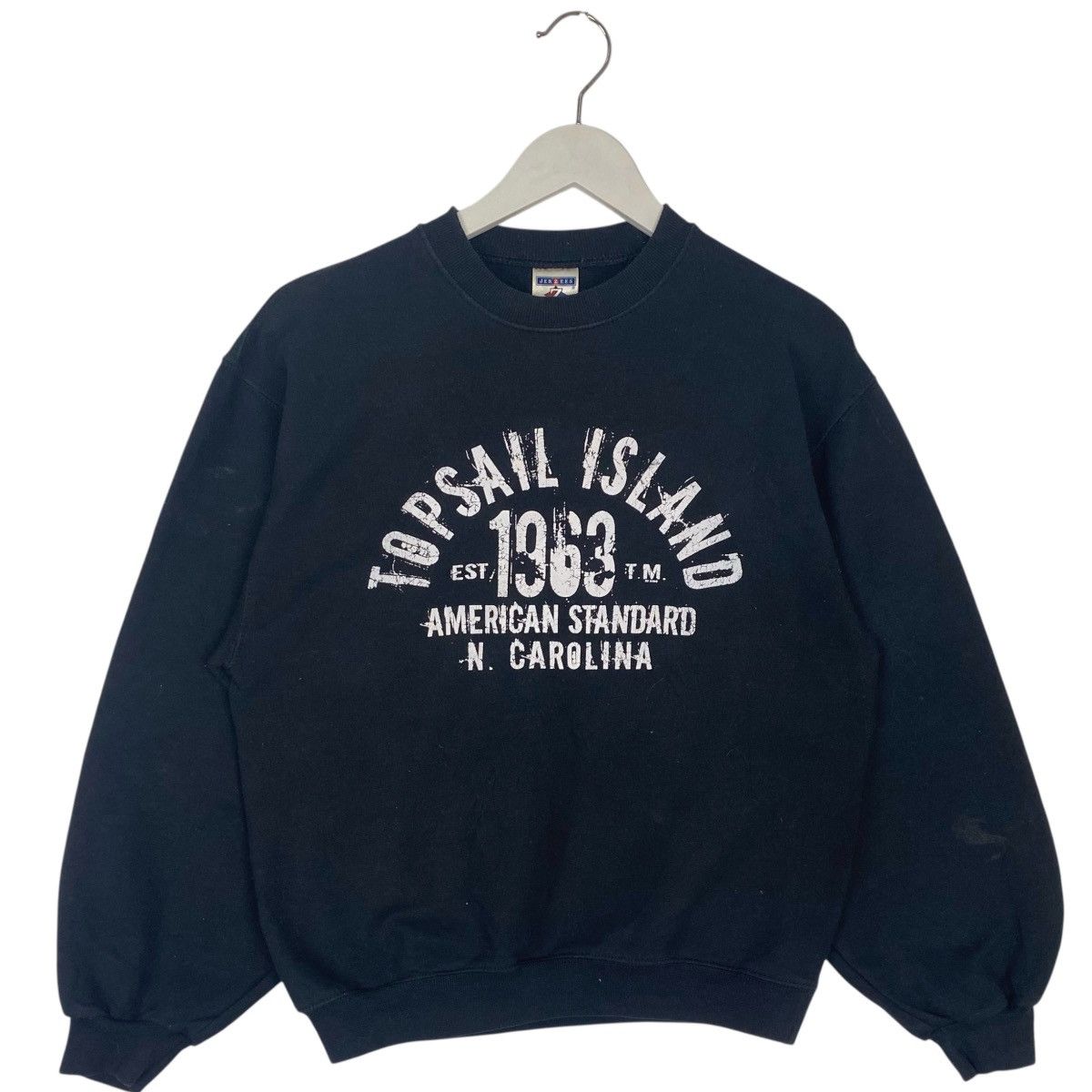 Other Vintage Jerzees Big Logo Printed Crewneck Sweatshirt Black Size US M / EU 48-50 / 2 - 1 Thumbnail