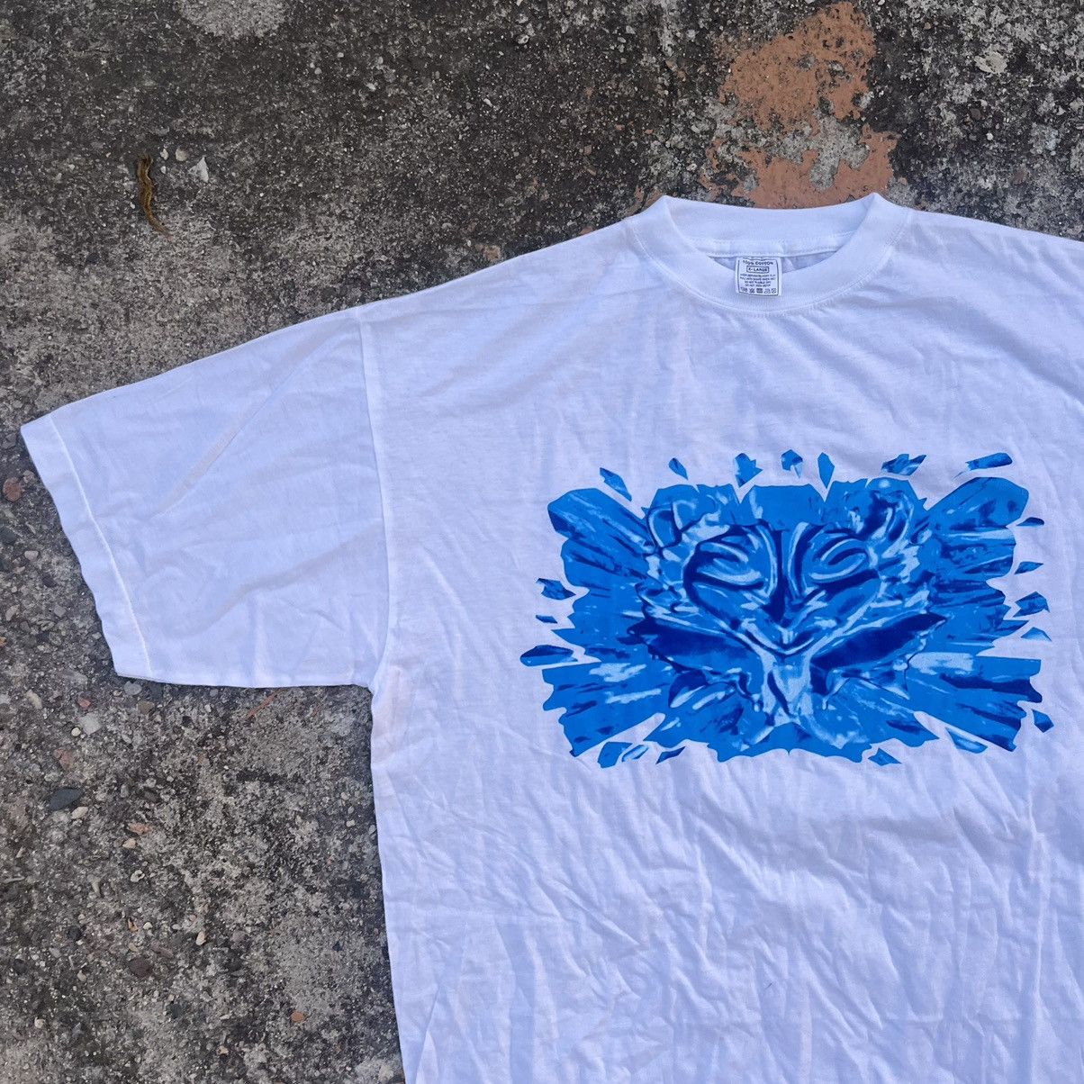 Japanese Brand Vintage 90s Psychodelic Print Graphic Tee Size US XL / EU 56 / 4 - 2 Thumbnail