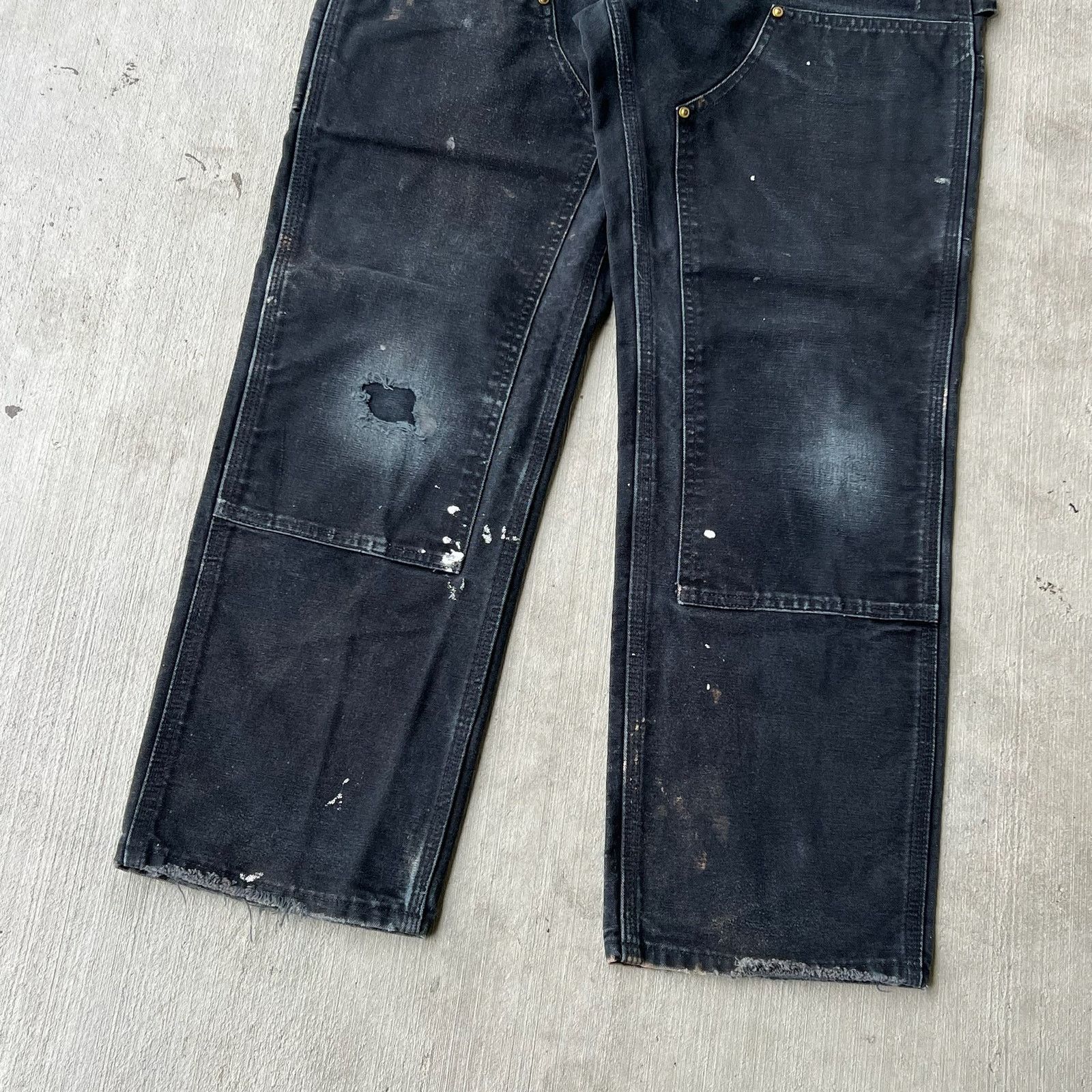 Carhartt × Vintage Carhartt faded black double knee work wear carpenter pants Size US 28 / EU 44 - 4 Thumbnail