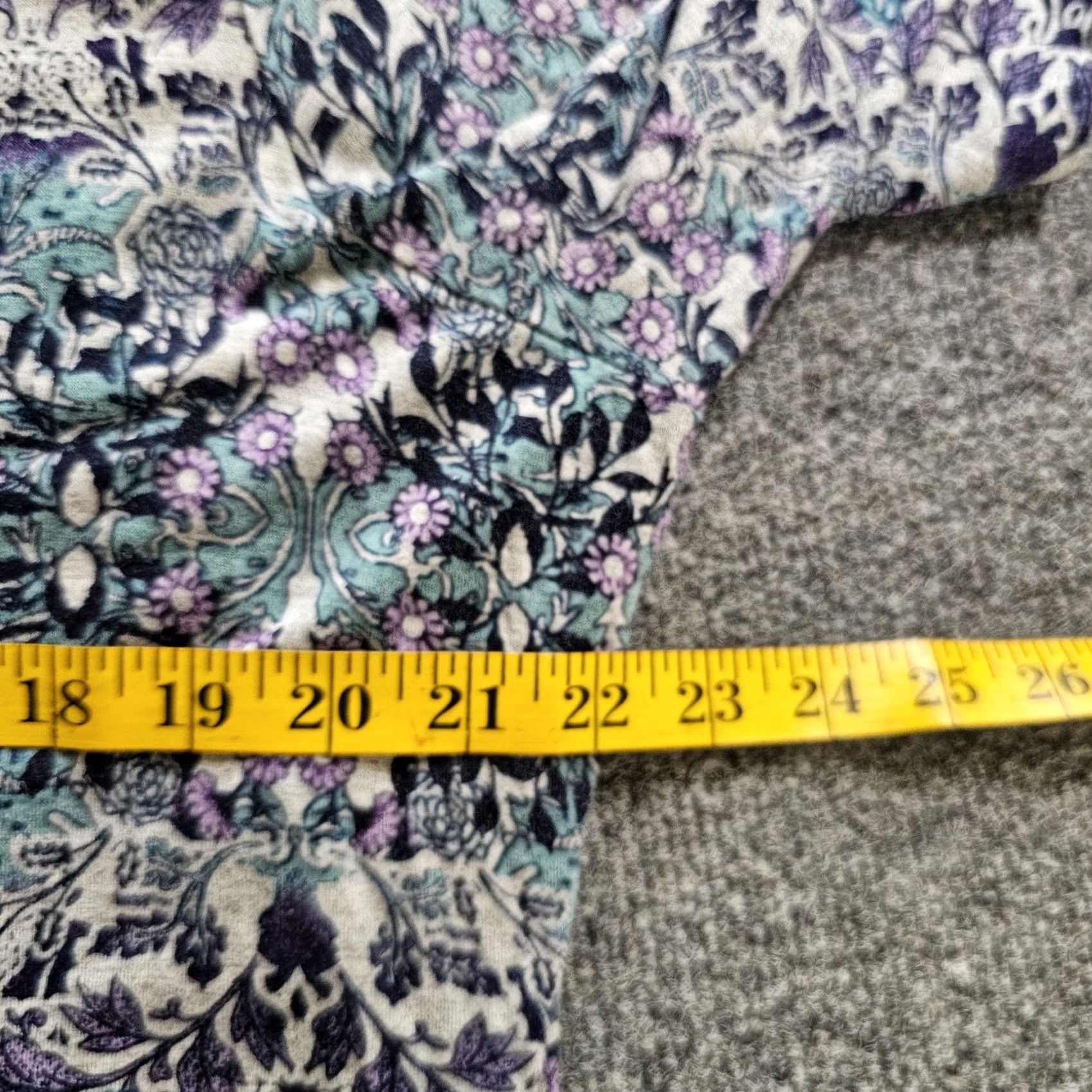Talbots Talbots Shirt Womens 3X Purple Top Women Blue Floral Cowl Neck Scrunch Casual Career Size XXL / US 16-18 / IT 52-54 - 5 Thumbnail