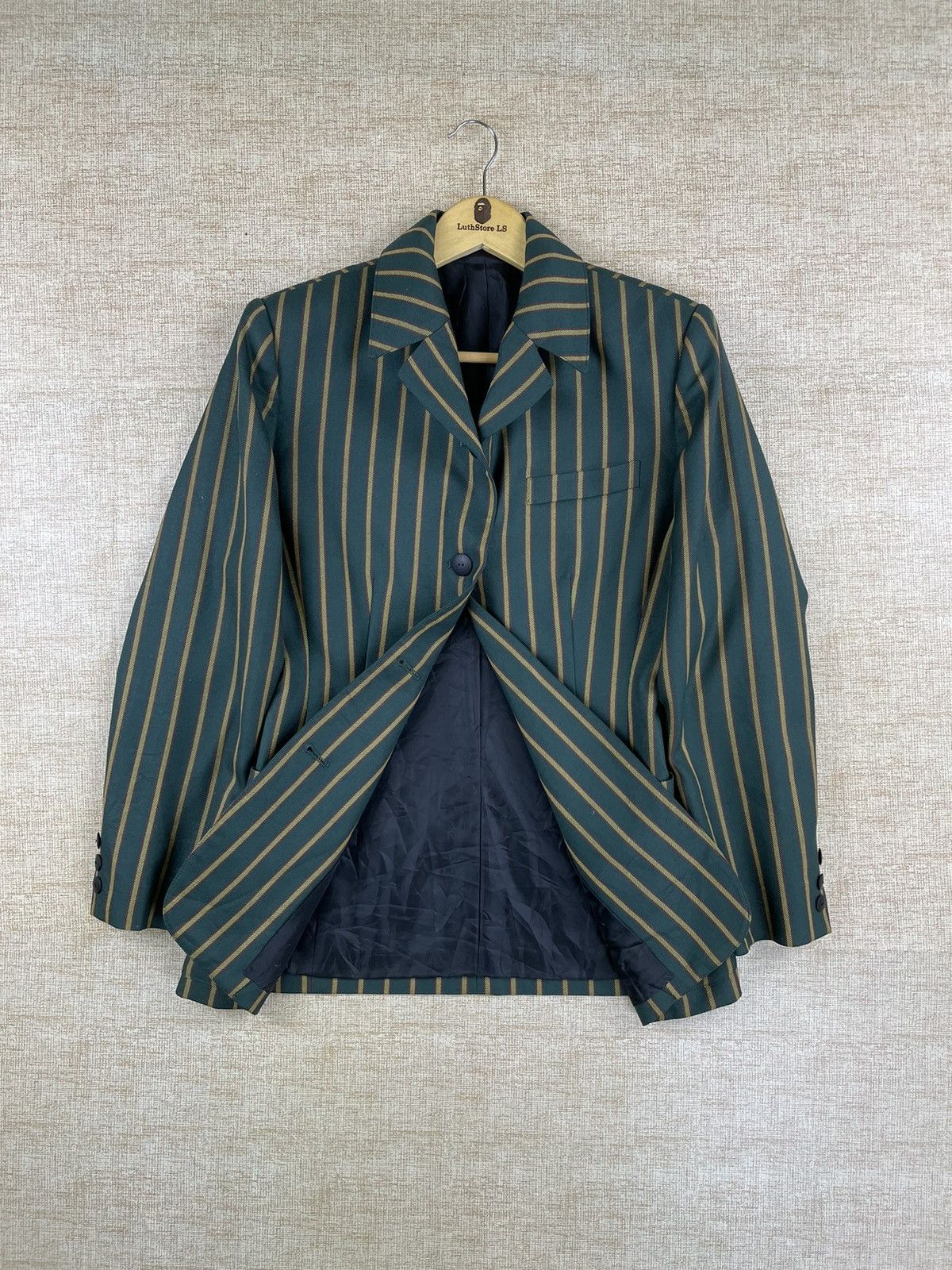 Jean Paul Gaultier 🔥Jean Paul Gaultier Junior Green Stripes Jacket Size US M / EU 48-50 / 2 - 13 Thumbnail