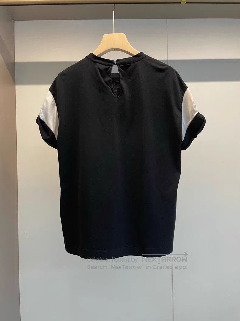 Brunello Cucinelli Brunello Cucinelli Black cotton beaded short-sleeve T-shir Size S / US 4 / IT 40 - 2 Thumbnail