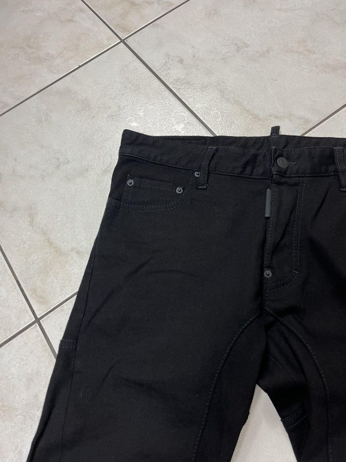 Designer × Dsquared2 Dsquared2 24-7 star Tidy biker jean denim pants full black Size US 34 / EU 50 - 7 Thumbnail