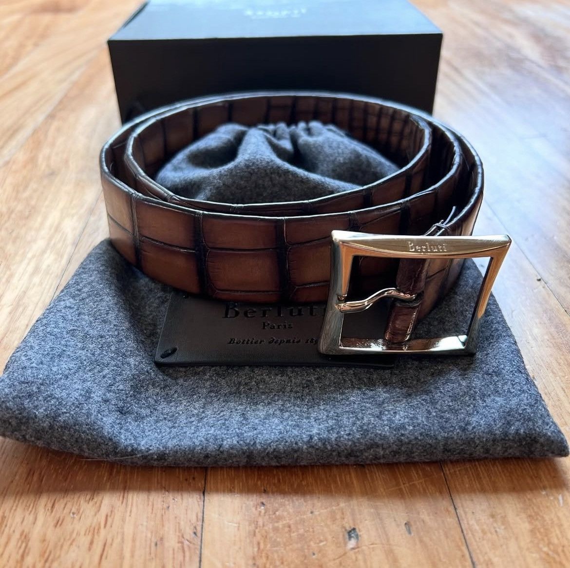Berluti Berluti alligator leather belt Size 32 - 1 Thumbnail