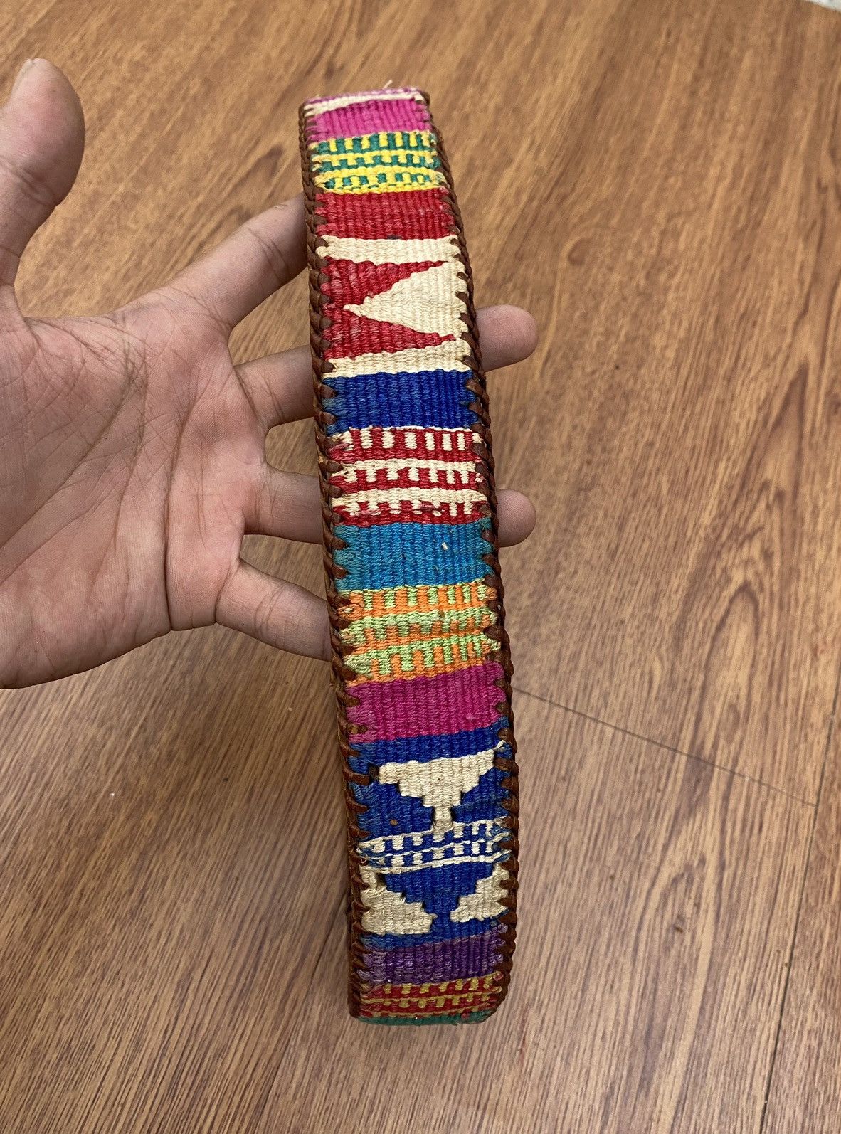 Handmade Hand Woven Leather Belts From Guatemala Size ONE SIZE - 4 Thumbnail