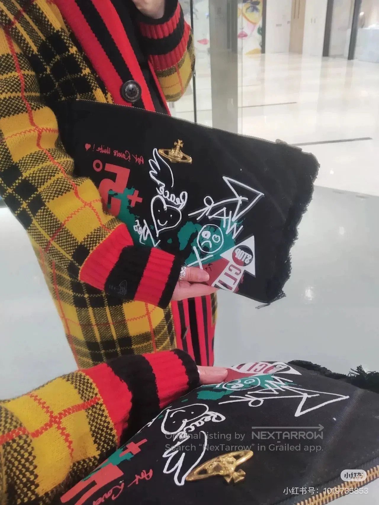 Vivienne Westwood Vivienne Westwood Africa Canvas Clutch. Size ONE SIZE - 5 Thumbnail