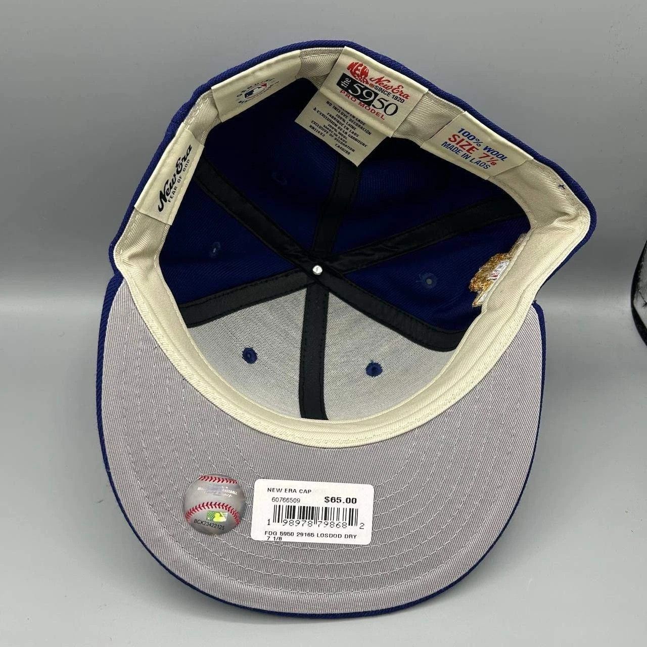 New Era Fear of God Hat Men 7 1/8 Fitted Cap LA Dodgers FOG Wool Size ONE SIZE - 2 Thumbnail
