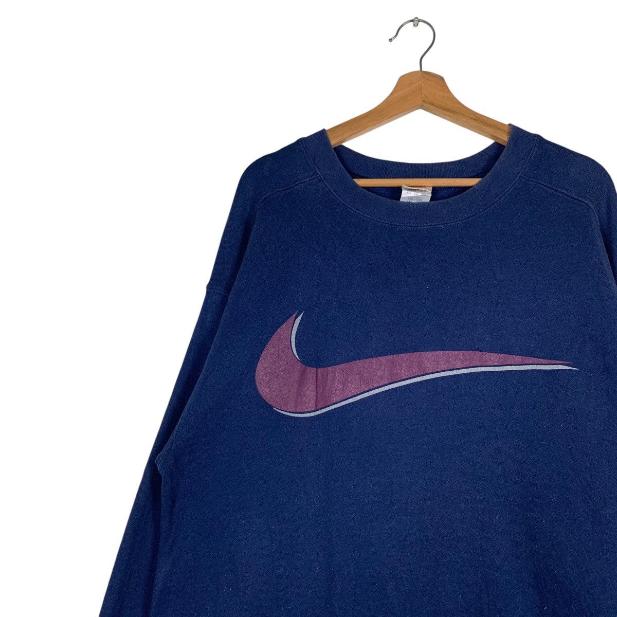 Nike NIKE Big Swoosh Logo Sweatshirt Made in Usa #1386-C63 Size US M / EU 48-50 / 2 - 6 Thumbnail