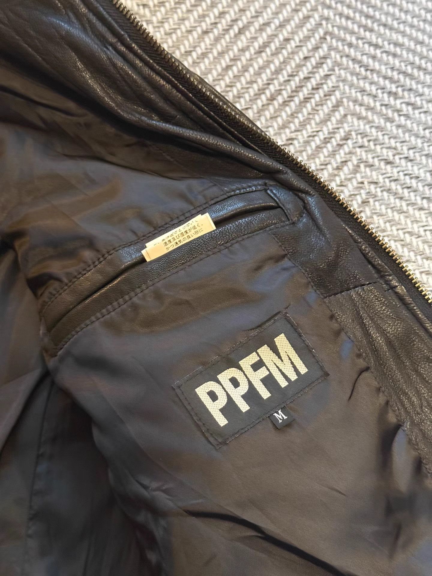 PPFM PPFM Stand Collar Biker Sheepskin Leather Jacket K24 Size US M / EU 48-50 / 2 - 4 Thumbnail