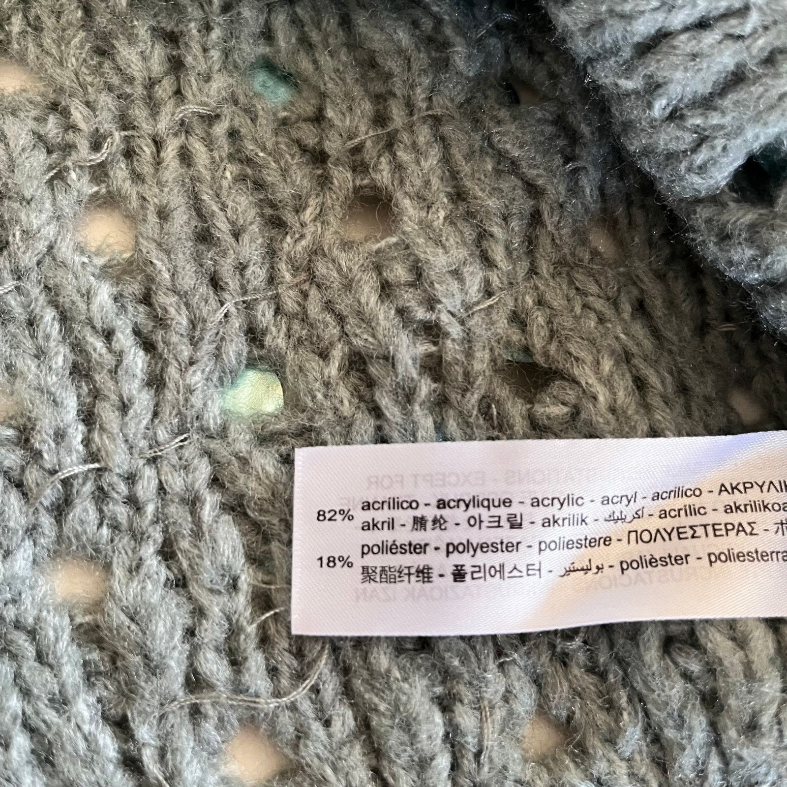 Zara Zara Green Sequined Crewneck Knit Pullover Sweater Size L / US 10 / IT 46 - 6 Thumbnail