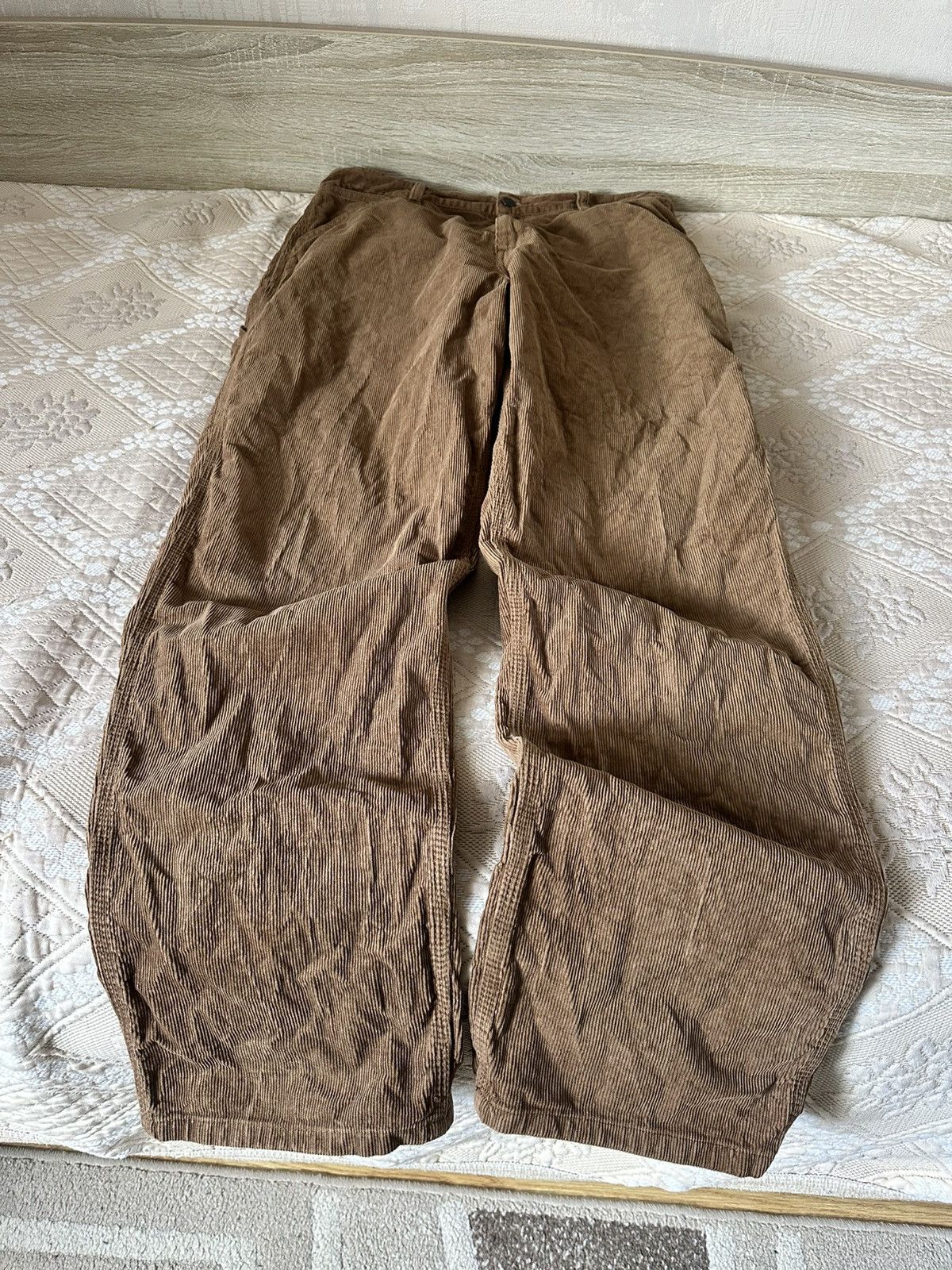 Carhartt 🔥 90s Carhartt Corduroy Velvet Brown Cargo Pants Trousers Size US 32 / EU 48 - 6 Thumbnail