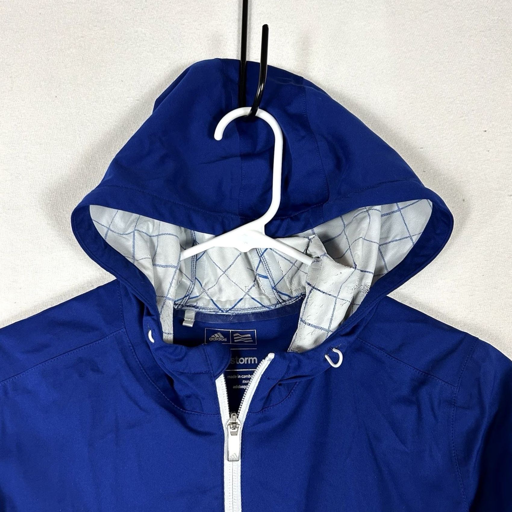 Adidas Adidas Climastorm Full Zip Hooded Rain Jacket Womens M Blue Mid Length Top Size M / US 6-8 / IT 42-44 - 2 Thumbnail