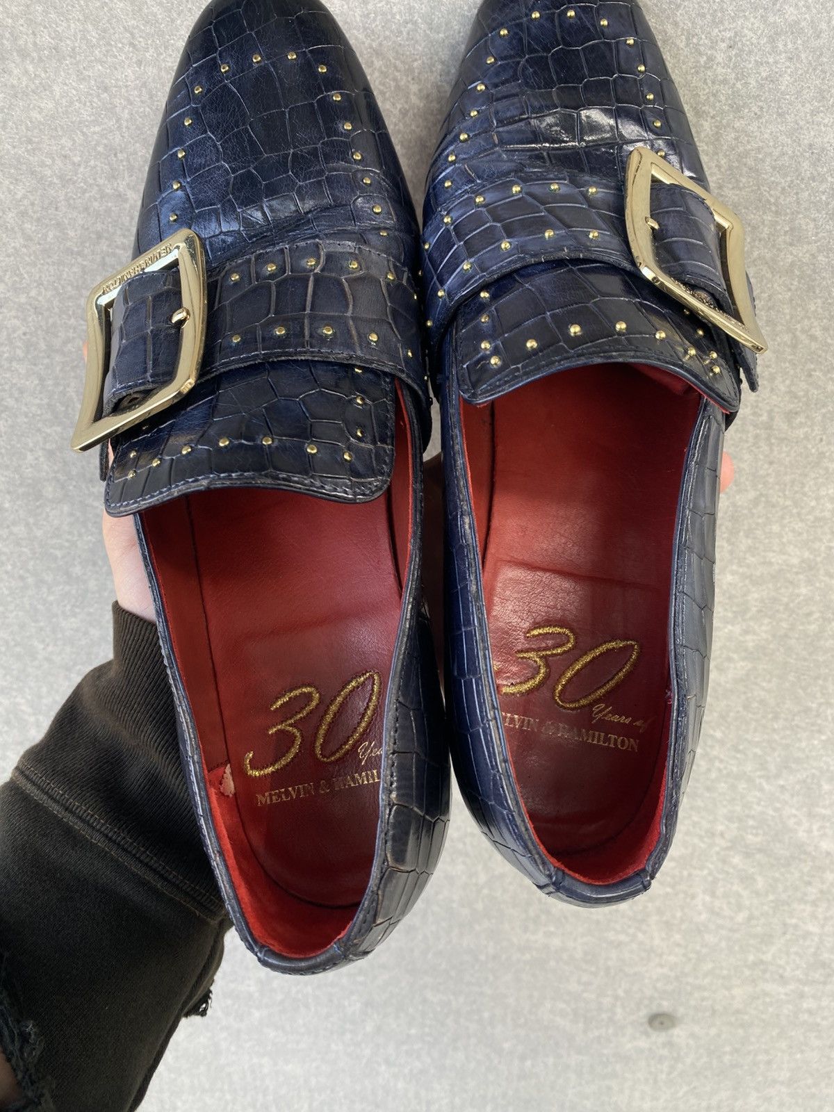 Melvin & Hamilton Melvin&Hamilton 30 Anni Alligator Luna 3 Turtle Navy Boots Size US 8 / EU 41 - 8 Thumbnail